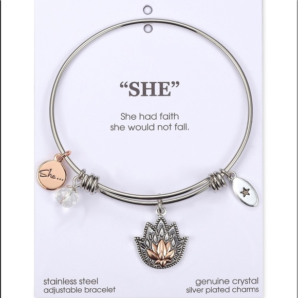 Unwritten Jewelry - NWT❣️”Unwritten” Adjustable Bangle Bracelet